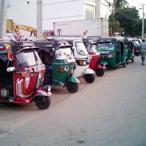 Auto outside Jaffna Station